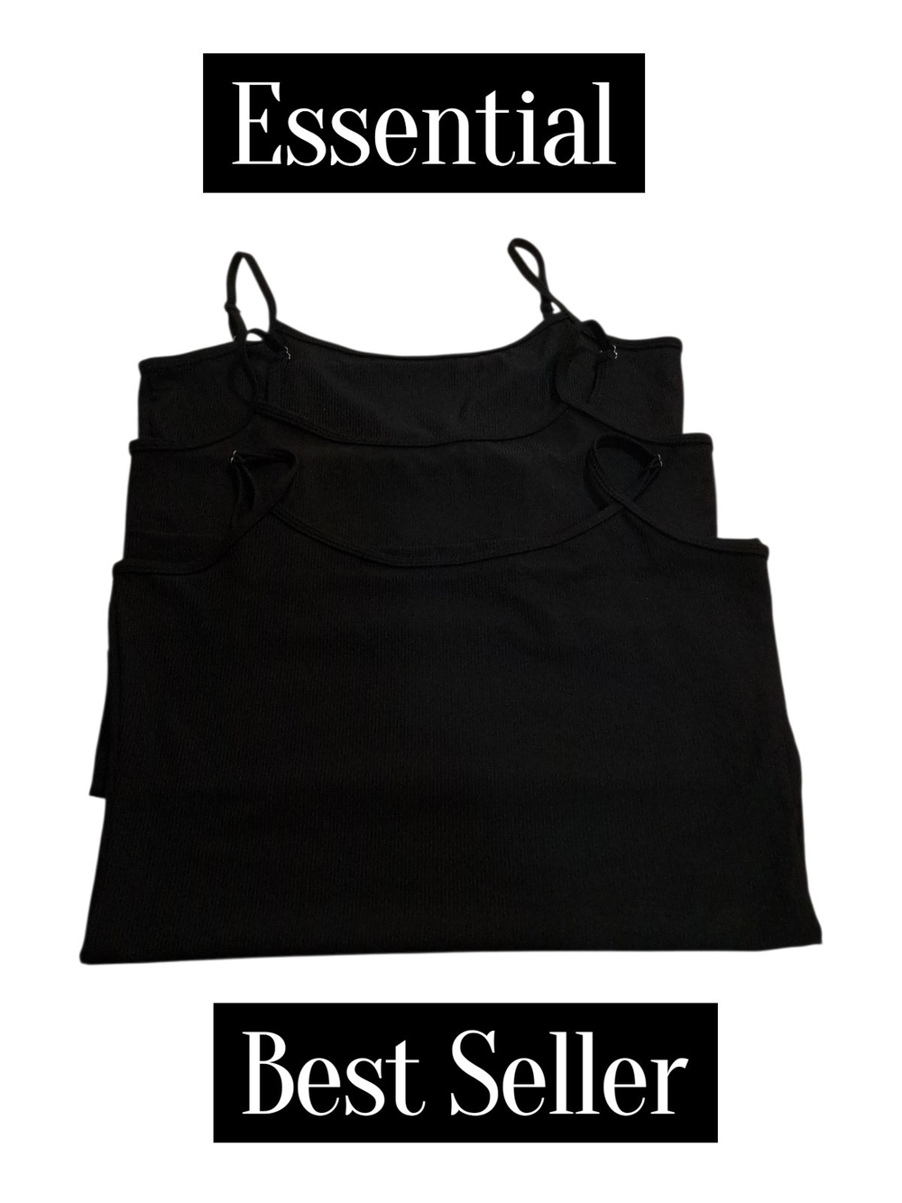 Black Cami Wardrobe Extender 3 PACK Size L NWOT